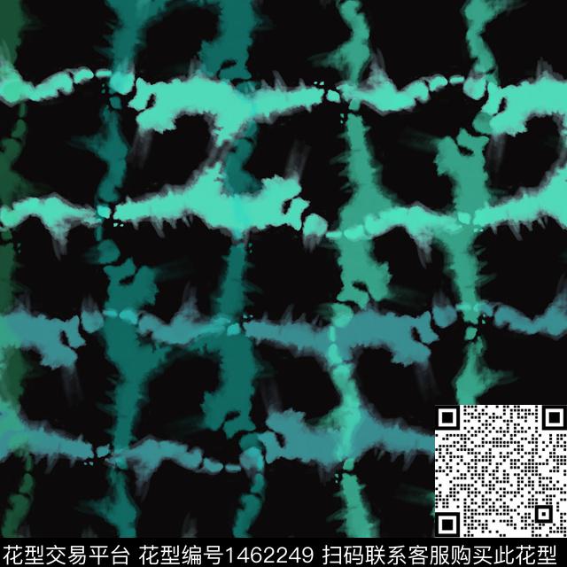 格子扎染风格线条笔触数码印花华亿平台下载（图片编号: 1462249） - 瓦栏（Walan）