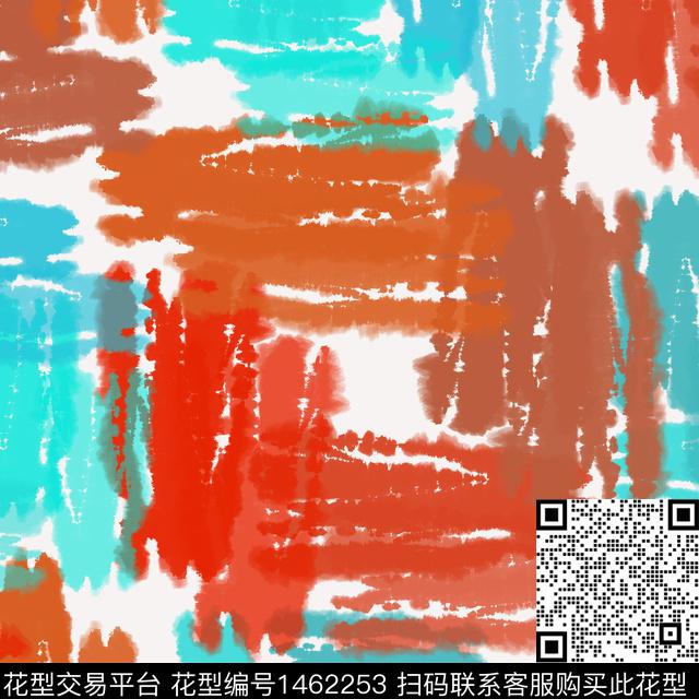 民族风扎染风格线条笔触数码印花华亿平台下载（图片编号: 1462253） - 瓦栏（Walan）