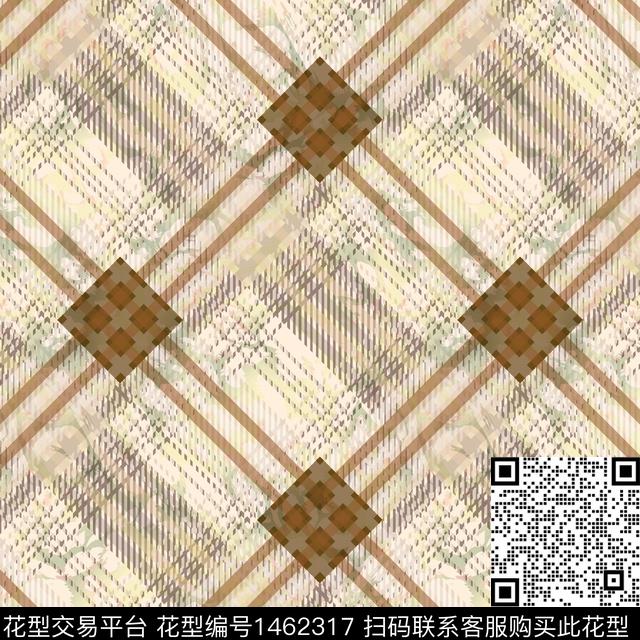 几何抽象花卉年轻女性数码印花华亿平台下载（图片编号: 1462317） - 瓦栏（Walan）