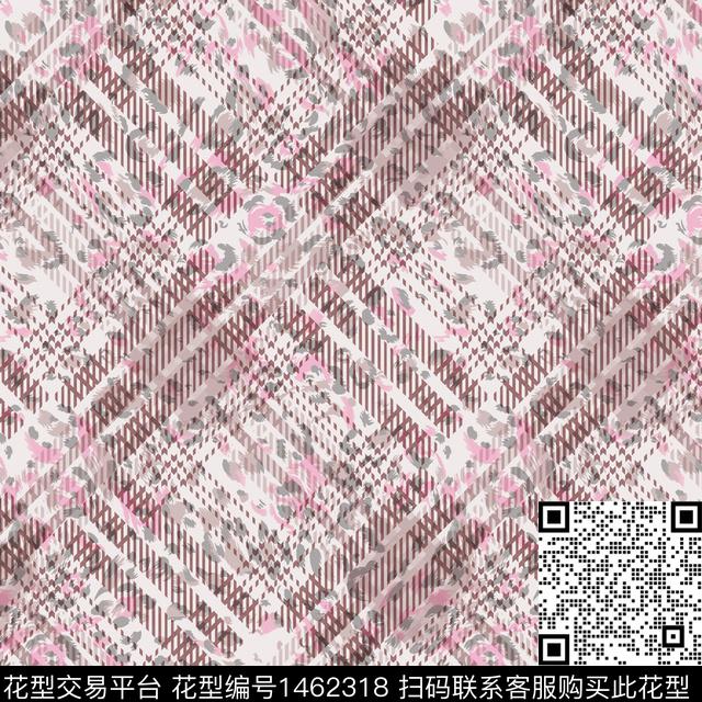 几何豹纹年轻女性数码印花华亿平台下载（图片编号: 1462318） - 瓦栏（Walan）