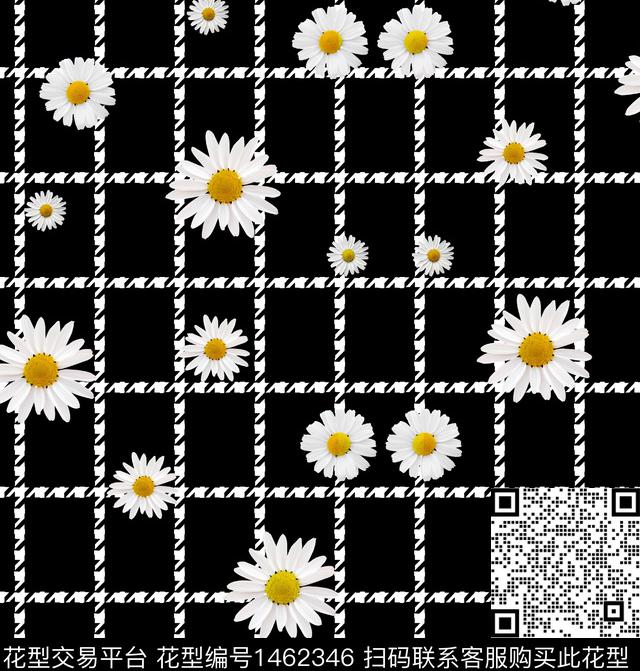 花卉小清新真丝数码印花华亿平台下载（图片编号: 1462346） - 瓦栏（Walan）