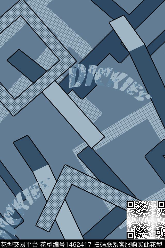 几何文字男装传统印花华亿平台下载（图片编号: 1462417） - 瓦栏（Walan）