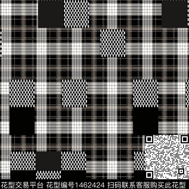 字母几何格子传统印花华亿平台下载（图片编号: 1462424） - 瓦栏（Walan）