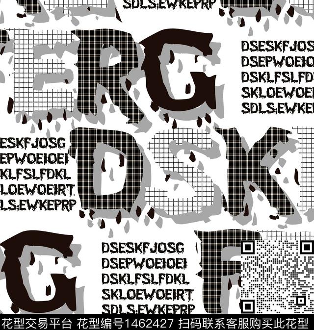 字母几何格子传统印花华亿平台下载（图片编号: 1462427） - 瓦栏（Walan）