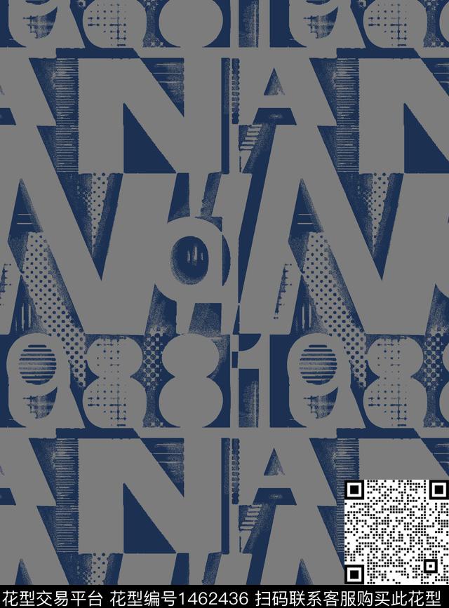 肌理审字母传统印花华亿平台下载（图片编号: 1462436） - 瓦栏（Walan）