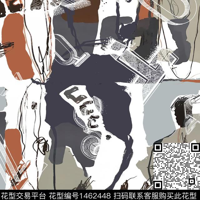 字母线条审数码印花华亿平台下载（图片编号: 1462448） - 瓦栏（Walan）