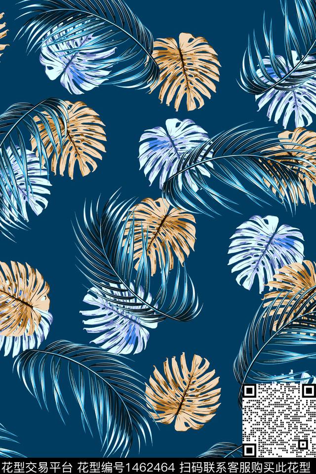 绿植树叶年轻女性大牌风数码印花华亿平台下载（图片编号: 1462464） - 瓦栏（Walan）