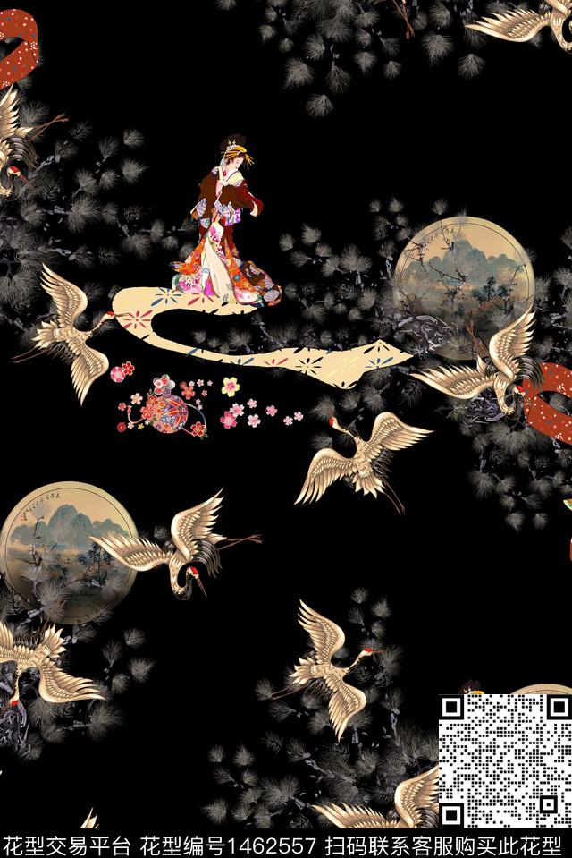 女装花卉中国风数码印花华亿平台下载（图片编号: 1462557） - 瓦栏（Walan）