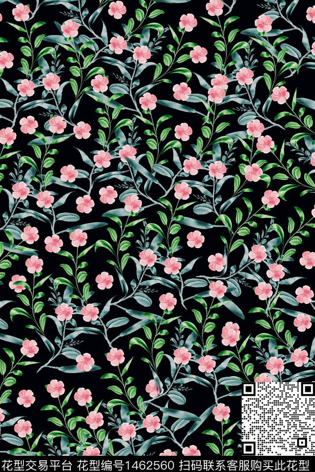 女装花卉大牌风数码印花华亿平台下载（图片编号: 1462560） - 瓦栏（Walan）