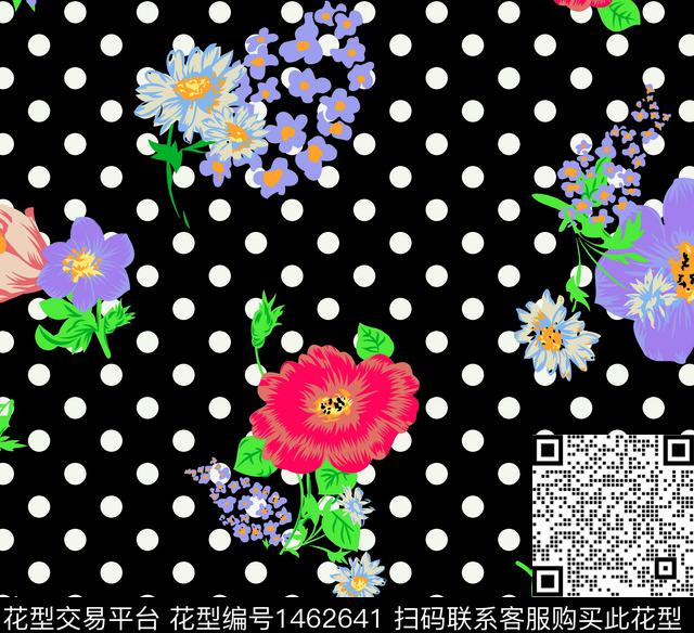 数码华亿平台女装花卉数码印花华亿平台下载（图片编号: 1462641） - 瓦栏（Walan）