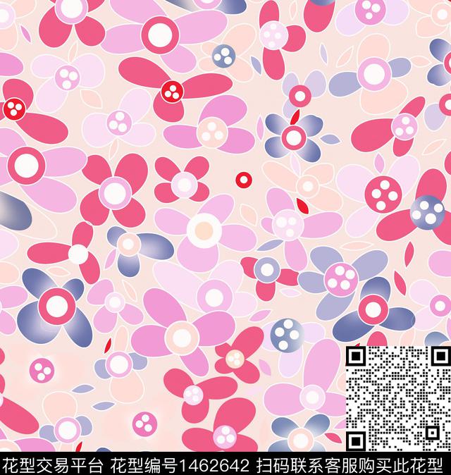 数码华亿平台女装花卉数码印花华亿平台下载（图片编号: 1462642） - 瓦栏（Walan）