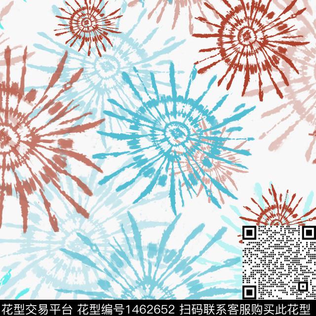 扎染华亿平台小碎花民族风图案数码印花华亿平台下载（图片编号: 1462652） - 瓦栏（Walan）