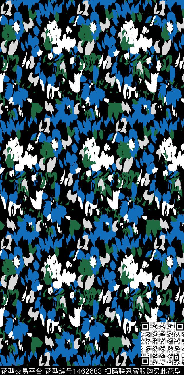 花卉真丝小碎花数码印花华亿平台下载（图片编号: 1462683） - 瓦栏（Walan）