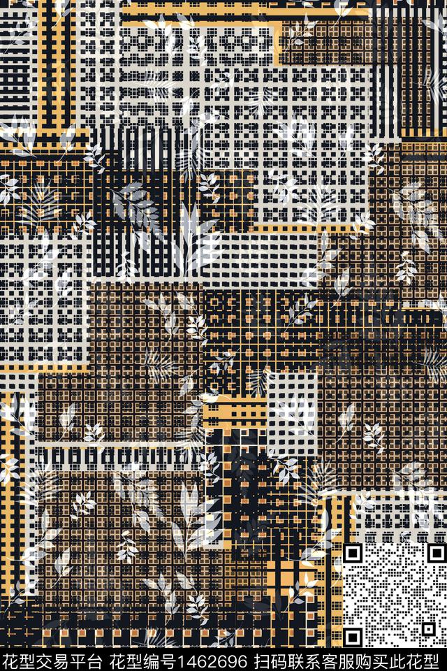 民族风花卉大牌风数码印花华亿平台下载（图片编号: 1462696） - 瓦栏（Walan）