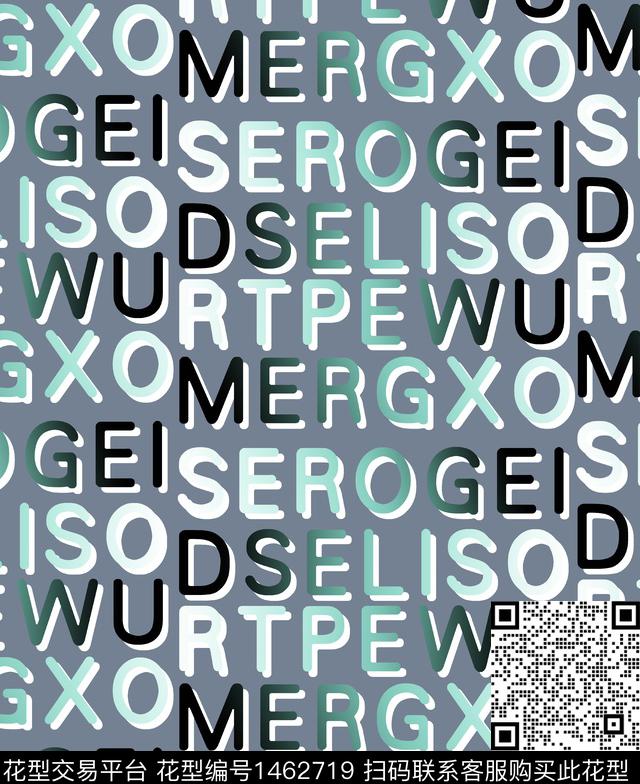 字母几何格子传统印花华亿平台下载（图片编号: 1462719） - 瓦栏（Walan）