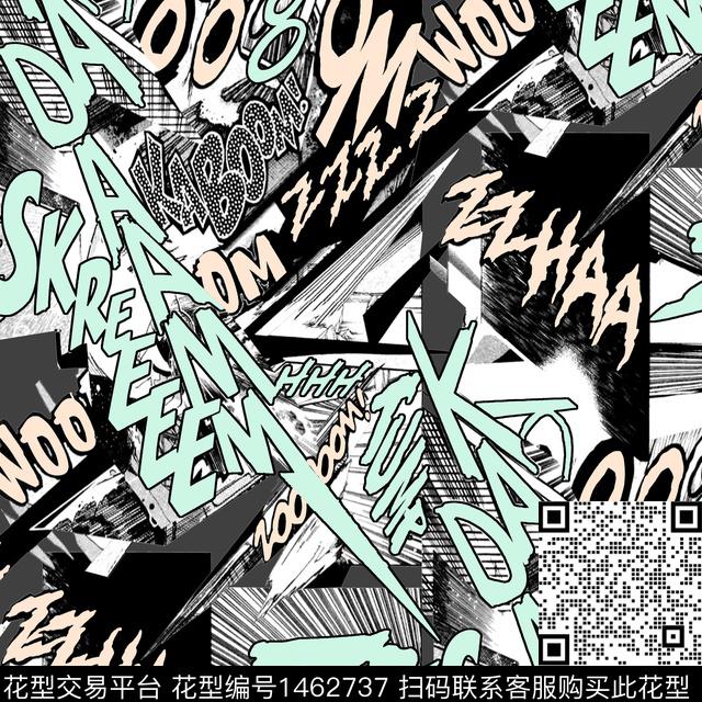 字母动漫新品数码印花华亿平台下载（图片编号: 1462737） - 瓦栏（Walan）