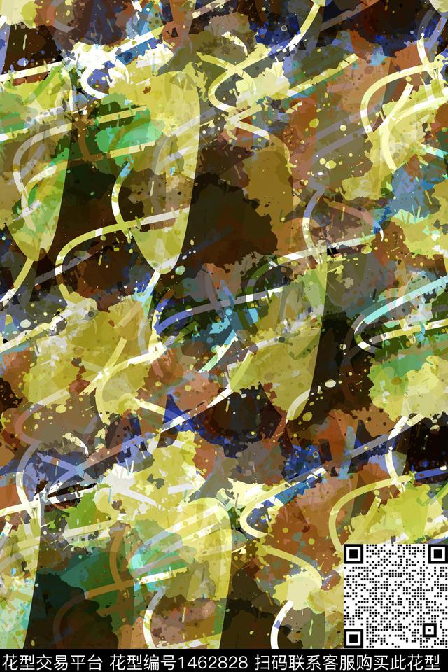 抽象男装户外家居服数码印花华亿平台下载（图片编号: 1462828） - 瓦栏（Walan）