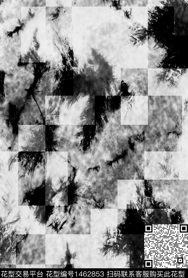 字母几何格子传统印花华亿平台下载（图片编号: 1462853） - 瓦栏（Walan）