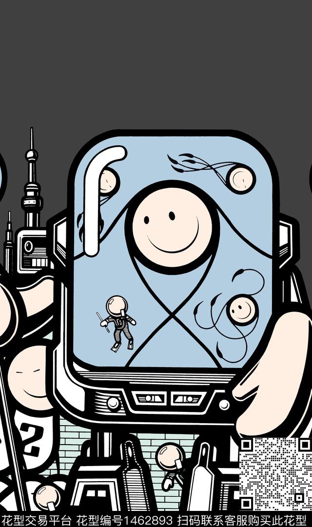 男装定位花笑脸卡通传统印花华亿平台下载（图片编号: 1462893） - 瓦栏（Walan）