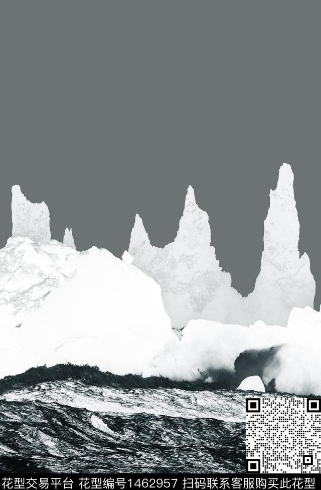 地球宇航员冰川数码印花华亿平台下载（图片编号: 1462957） - 瓦栏（Walan）