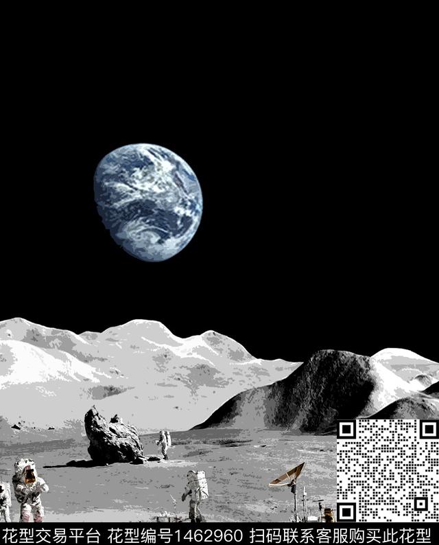 地球宇航员冰川数码印花华亿平台下载（图片编号: 1462960） - 瓦栏（Walan）