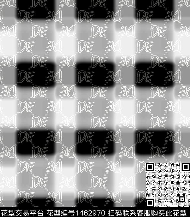 字母几何格子传统印花华亿平台下载（图片编号: 1462970） - 瓦栏（Walan）