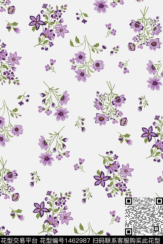 文艺女装小碎花数码印花华亿平台下载（图片编号: 1462987） - 瓦栏（Walan）