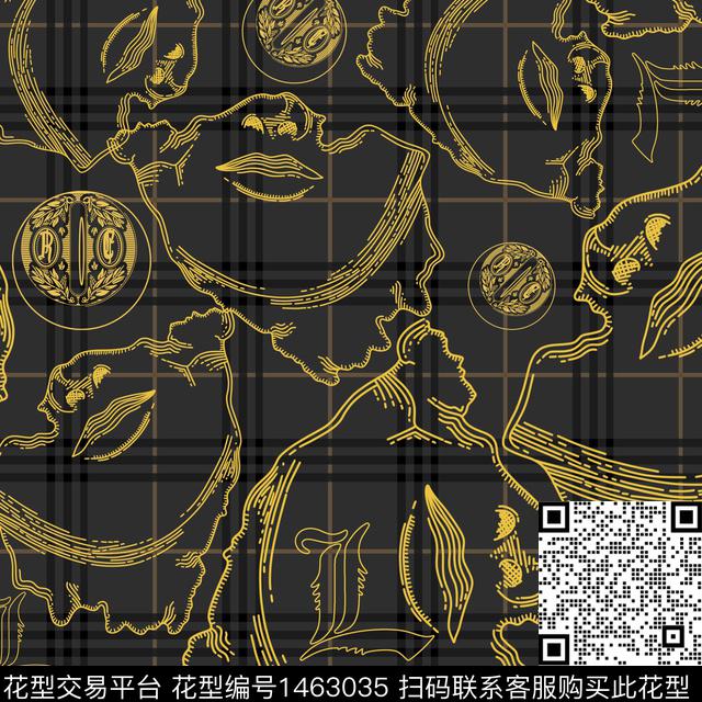 字母男装大牌风传统印花华亿平台下载（图片编号: 1463035） - 瓦栏（Walan）