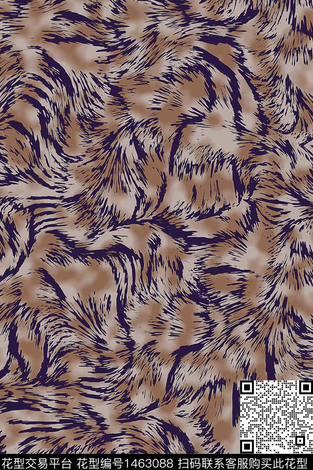 肌理纹理抽象男装数码印花华亿平台下载（图片编号: 1463088） - 瓦栏（Walan）