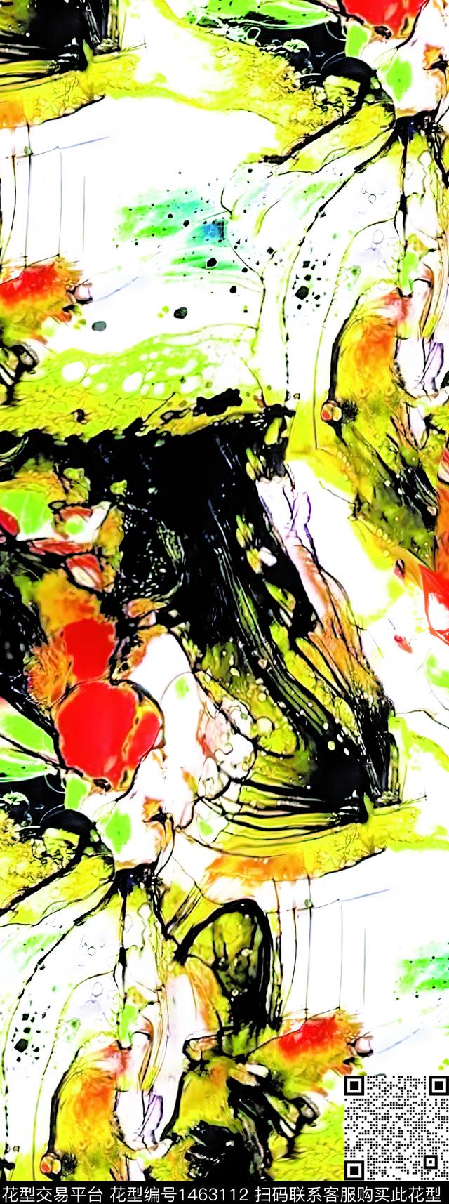 几何扎染华亿平台大牌风数码印花华亿平台下载（图片编号: 1463112） - 瓦栏（Walan）