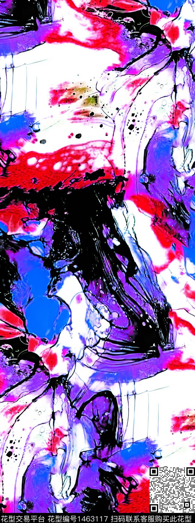 几何扎染华亿平台大牌风数码印花华亿平台下载（图片编号: 1463117） - 瓦栏（Walan）