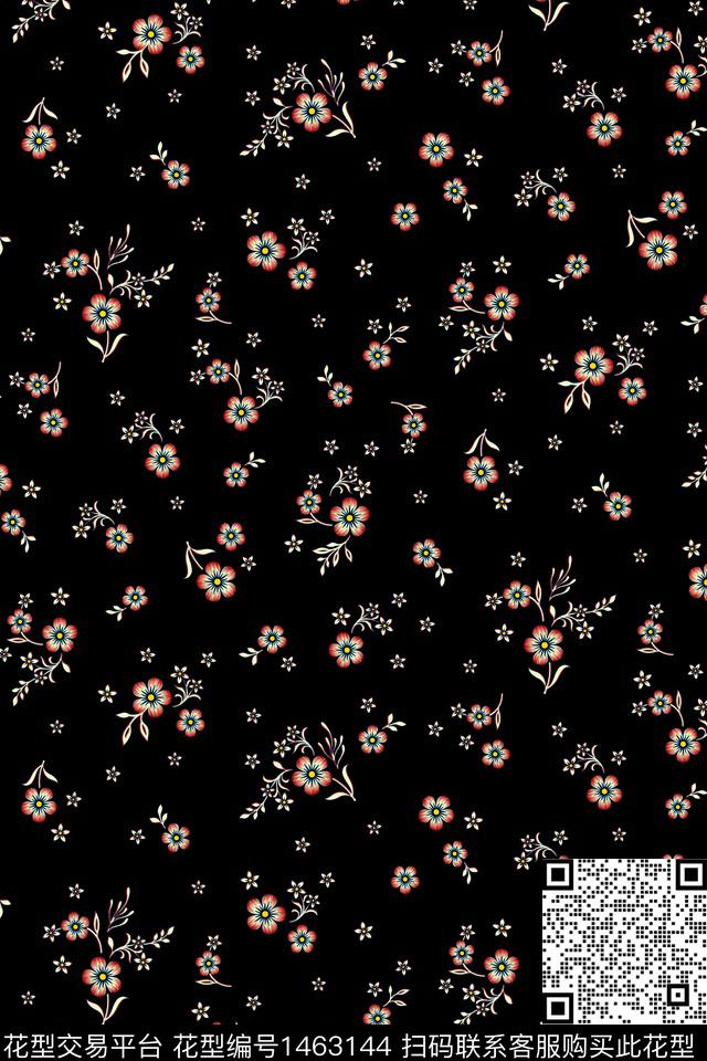 数码华亿平台复古花卉数码印花华亿平台下载（图片编号: 1463144） - 瓦栏（Walan）
