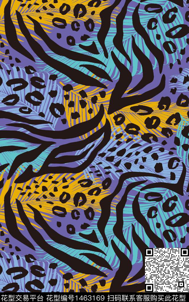 几何时尚豹纹传统印花华亿平台下载（图片编号: 1463169） - 瓦栏（Walan）
