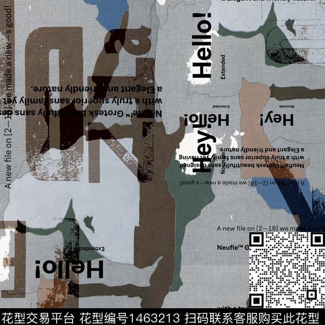 字母肌理2022数码印花华亿平台下载（图片编号: 1463213） - 瓦栏（Walan）