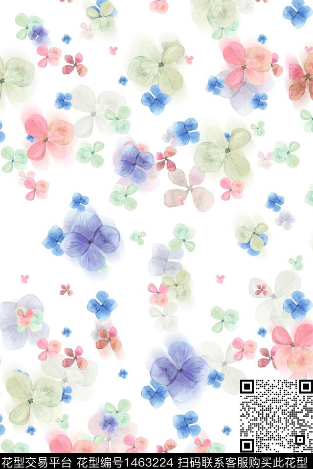 水彩年轻女性大牌风数码印花华亿平台下载（图片编号: 1463224） - 瓦栏（Walan）