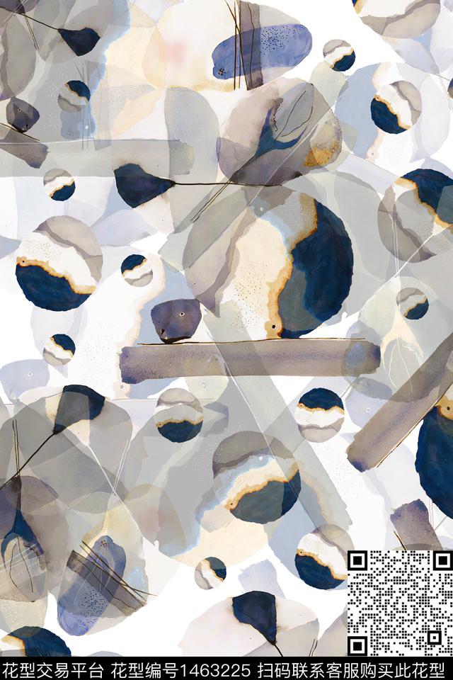 水彩肌理年轻女性数码印花华亿平台下载（图片编号: 1463225） - 瓦栏（Walan）