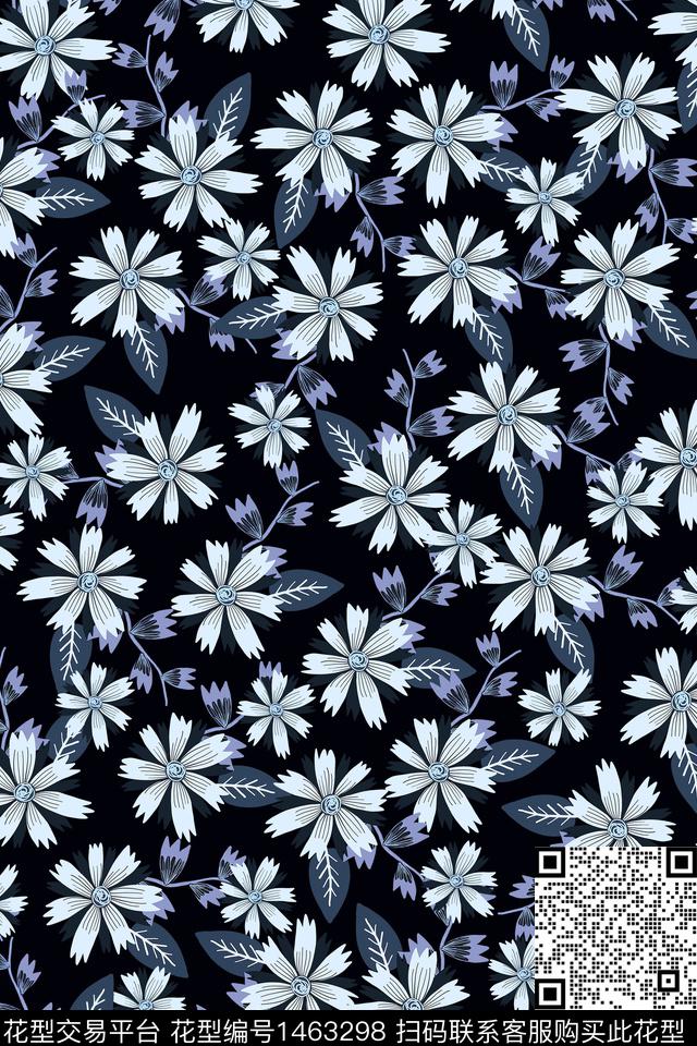 女装花卉大牌风数码印花华亿平台下载（图片编号: 1463298） - 瓦栏（Walan）