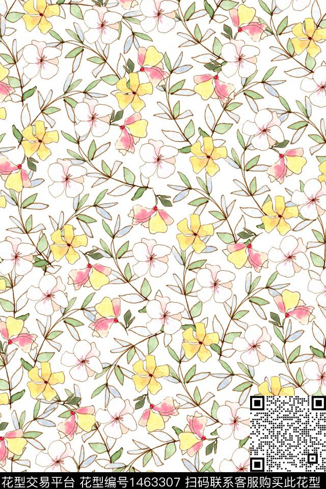 女装花卉大牌风数码印花华亿平台下载（图片编号: 1463307） - 瓦栏（Walan）