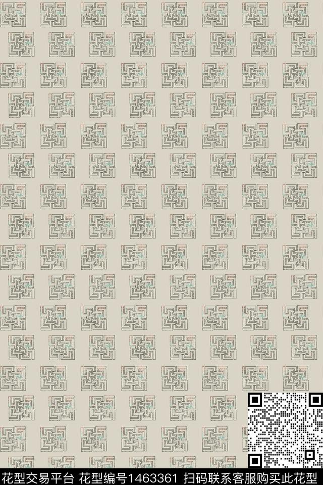 格子数码印花华亿平台下载（图片编号: 1463361） - 瓦栏（Walan）