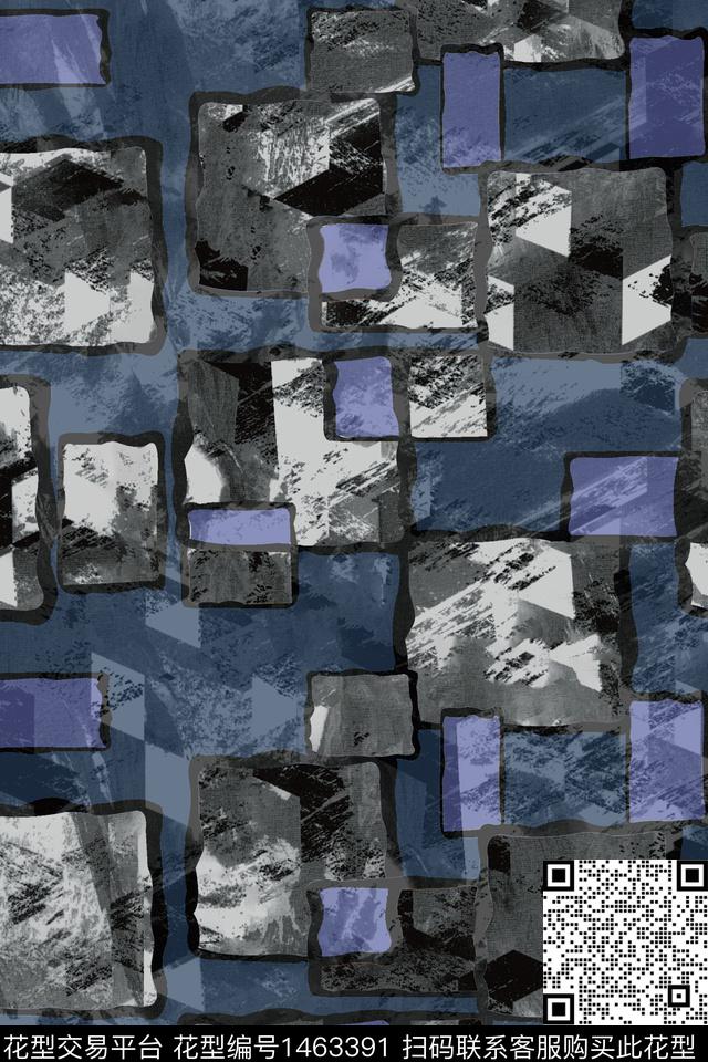 几何涂鸦肌理传统印花华亿平台下载（图片编号: 1463391） - 瓦栏（Walan）