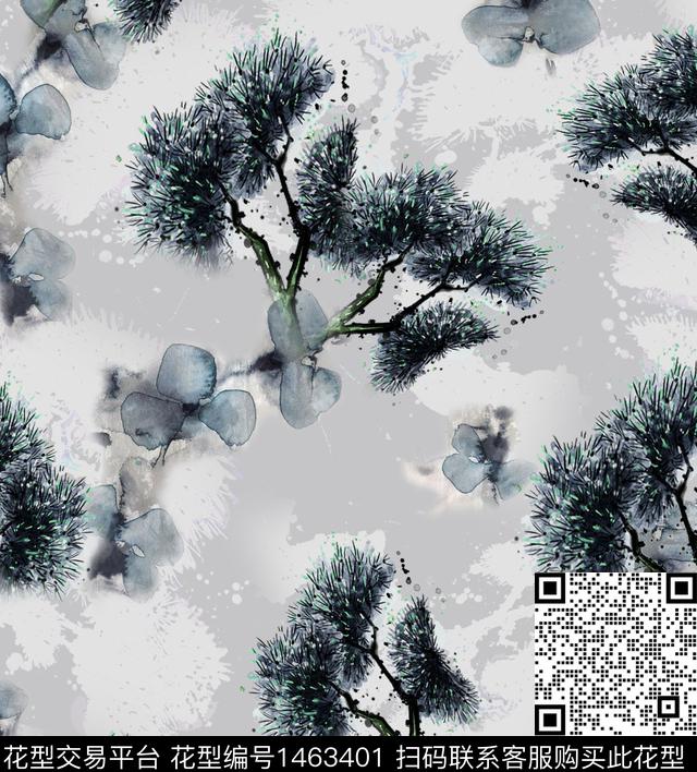 连衣裙女装花卉传统印花华亿平台下载（图片编号: 1463401） - 瓦栏（Walan）