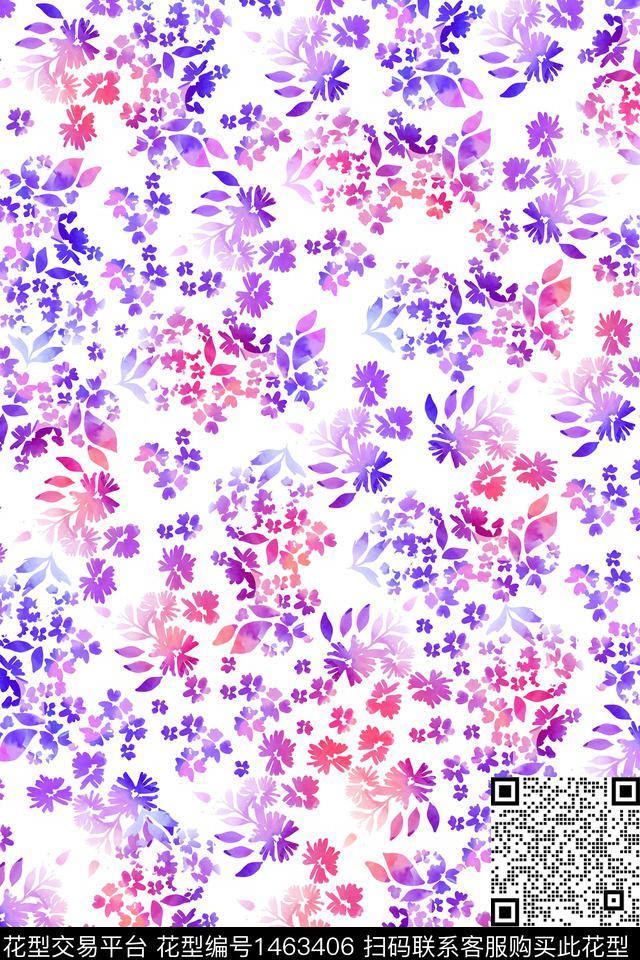 水彩年轻女性大牌风数码印花华亿平台下载（图片编号: 1463406） - 瓦栏（Walan）