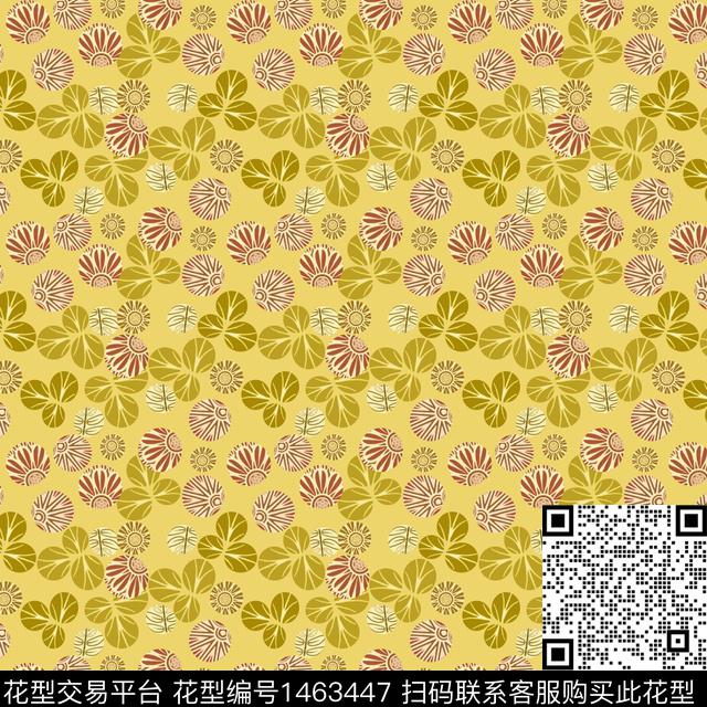 花卉大牌风小碎花传统印花华亿平台下载（图片编号: 1463447） - 瓦栏（Walan）