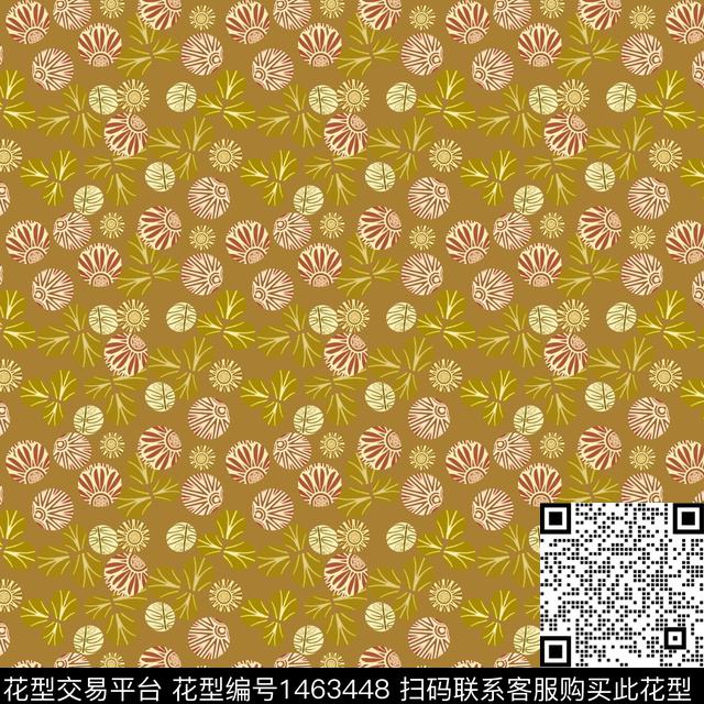 花卉大牌风小碎花传统印花华亿平台下载（图片编号: 1463448） - 瓦栏（Walan）