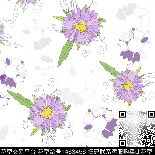 花卉大牌风小碎花传统印花华亿平台下载（图片编号: 1463456） - 瓦栏（Walan）