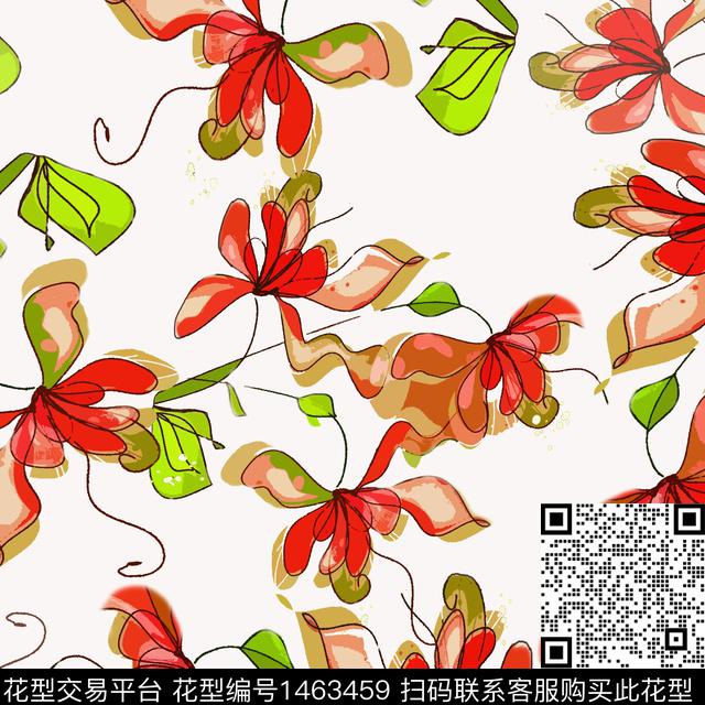 花卉大牌风小碎花数码印花华亿平台下载（图片编号: 1463459） - 瓦栏（Walan）