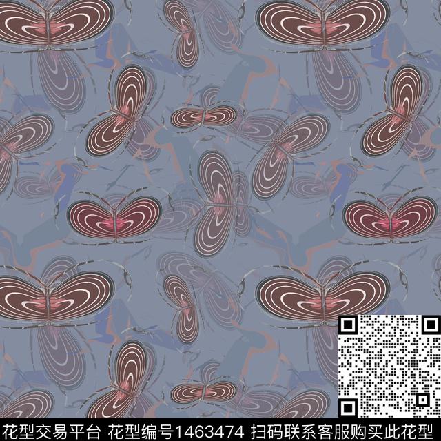 线条仙鹤趣味拼贴传统印花华亿平台下载（图片编号: 1463474） - 瓦栏（Walan）