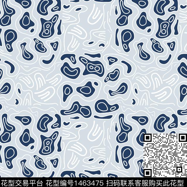 线条几何趣味拼贴传统印花华亿平台下载（图片编号: 1463475） - 瓦栏（Walan）