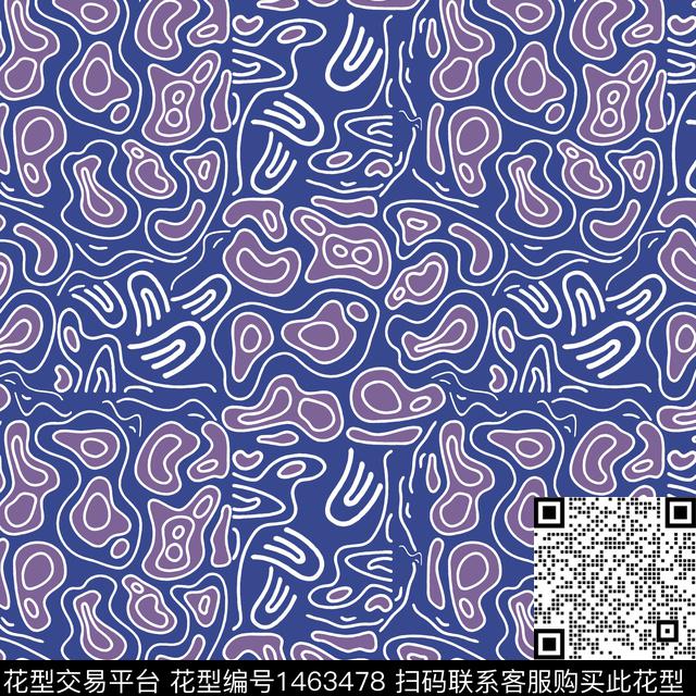 线条几何趣味拼贴传统印花华亿平台下载（图片编号: 1463478） - 瓦栏（Walan）