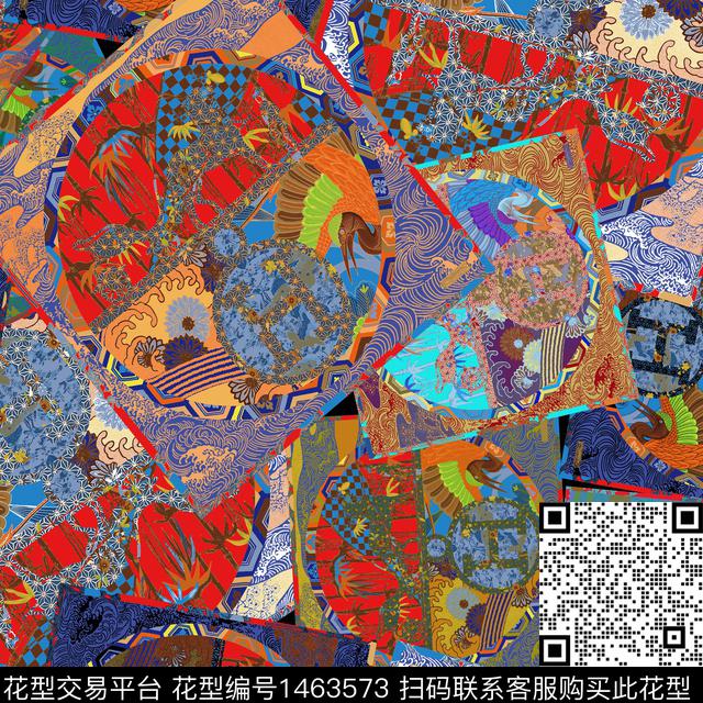 男装满版花民族风大牌风数码印花华亿平台下载（图片编号: 1463573） - 瓦栏（Walan）